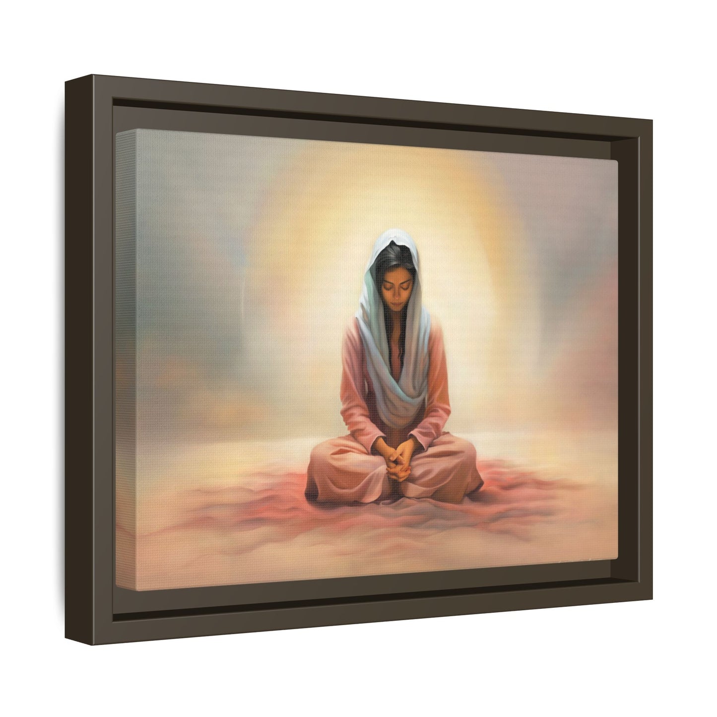 Stillness Canvas Print Artwork, Framed Wall Decor, Female Discipleship, Serene Stillness Painting, Multi-color Matte Picture
