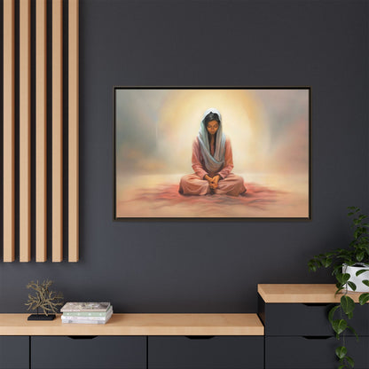 Stillness Canvas Print Artwork, Framed Wall Decor, Female Discipleship, Serene Stillness Painting, Multi-color Matte Picture