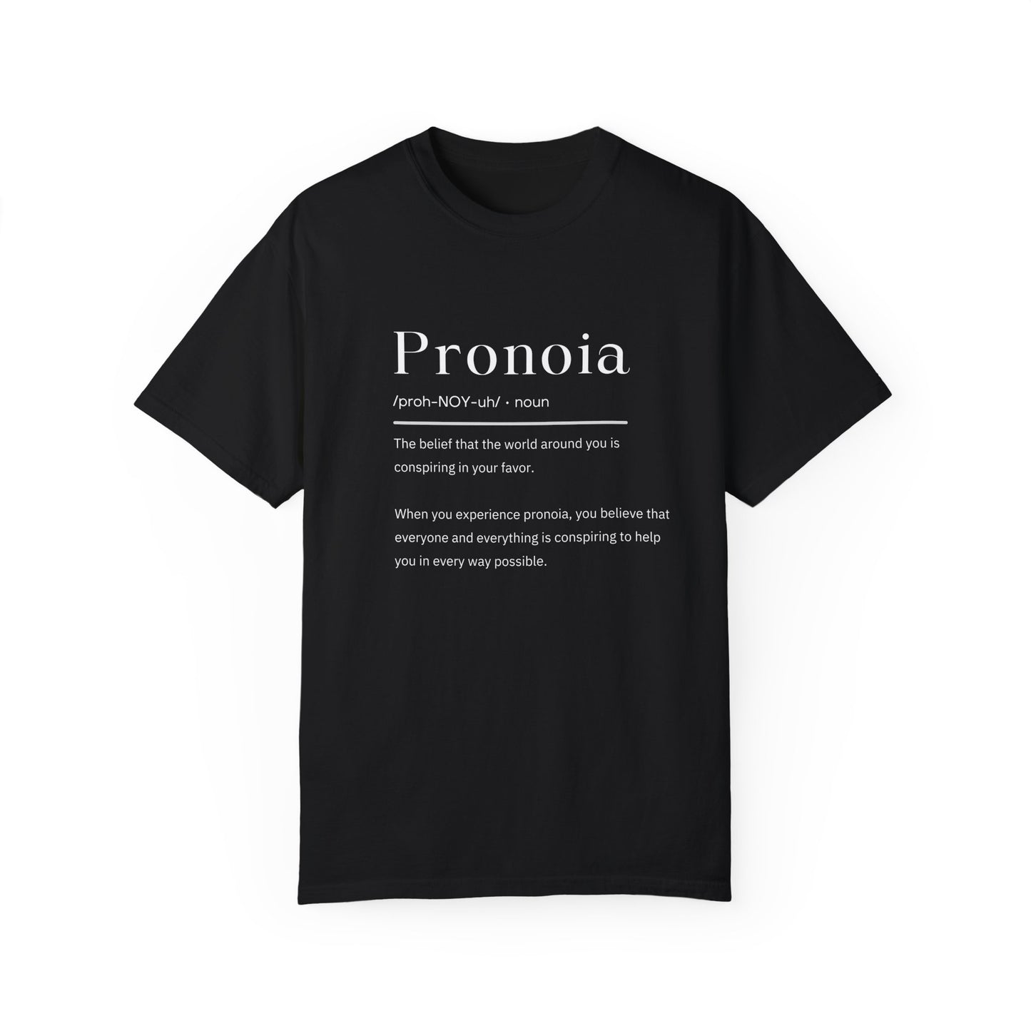 Pronoia Definition Shirt Fun Garment-Dyed T-shirt unisex