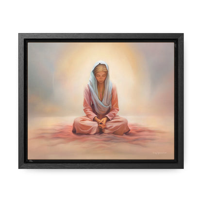 Stillness, Blonde, Fine Art Canvas Print, Beautiful Spiritual Artwork, Gift for Her, Female Discipleship