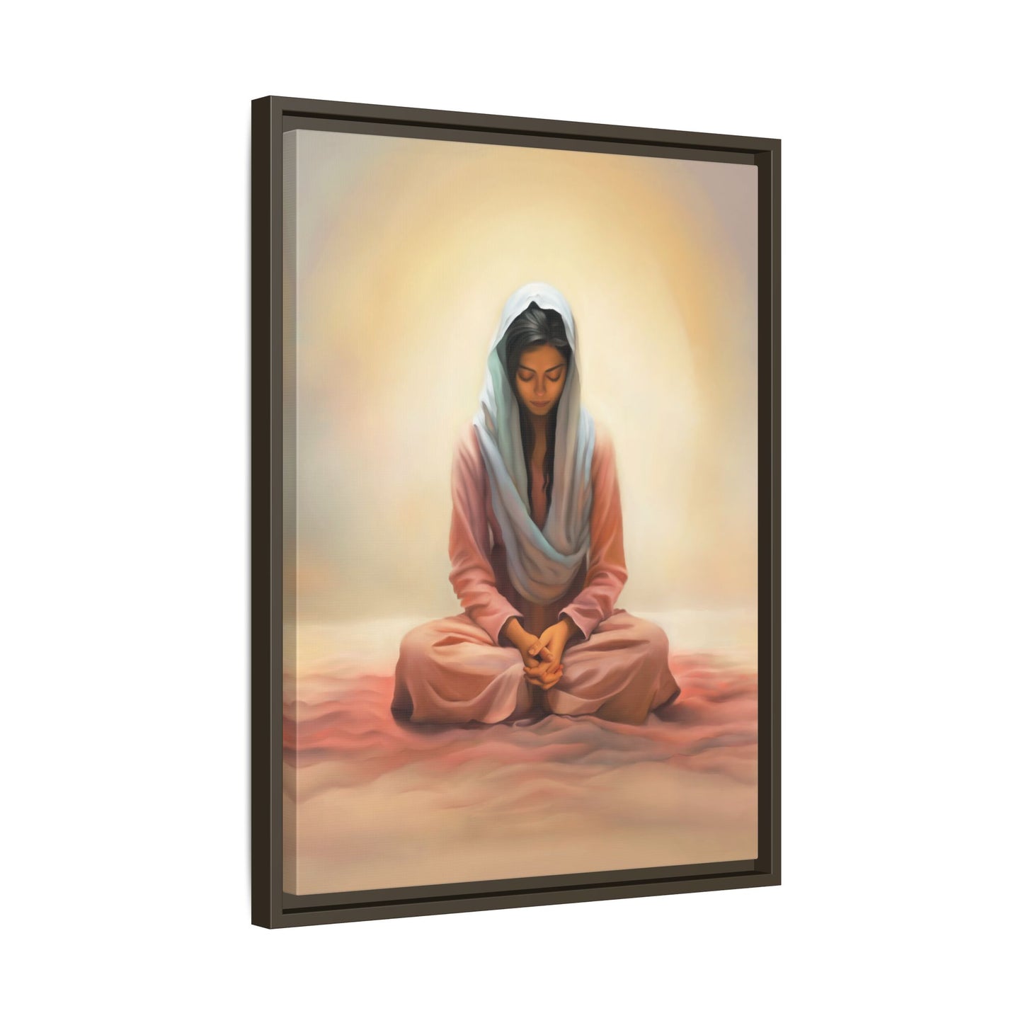 Stillness Canvas Print Artwork, Framed Wall Decor, Female Discipleship, Serene Stillness Painting, Multi-color Matte Picture