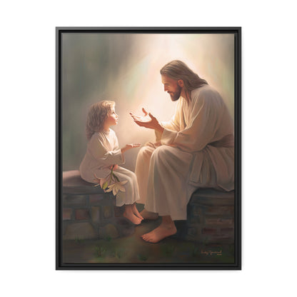 You Are The Light Fine Art Canvas Print, Picture of Jesus, Christian Gift, Christian Art, Jesus Christ Art with Child