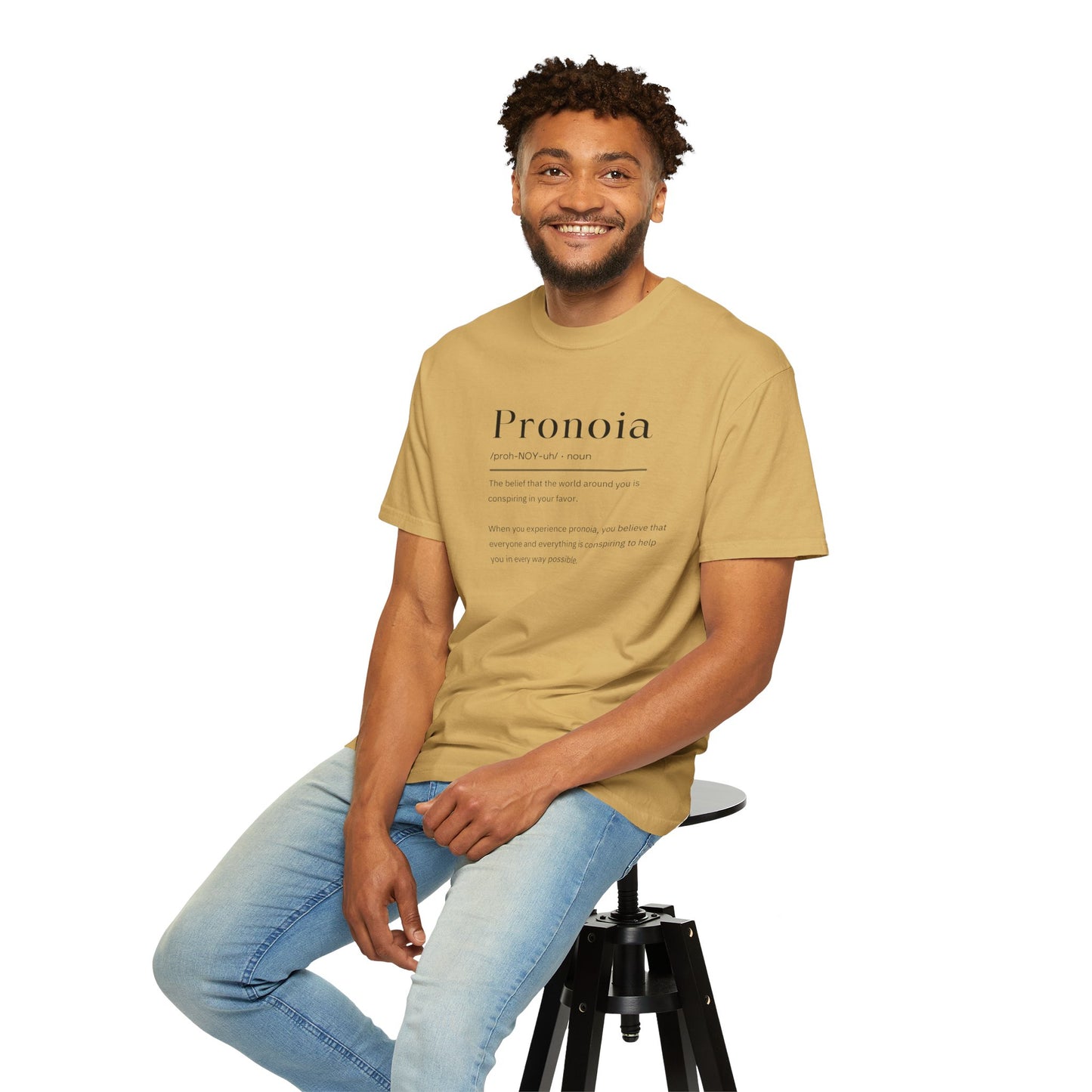 Pronoia Definition Shirt Fun Garment-Dyed T-shirt unisex