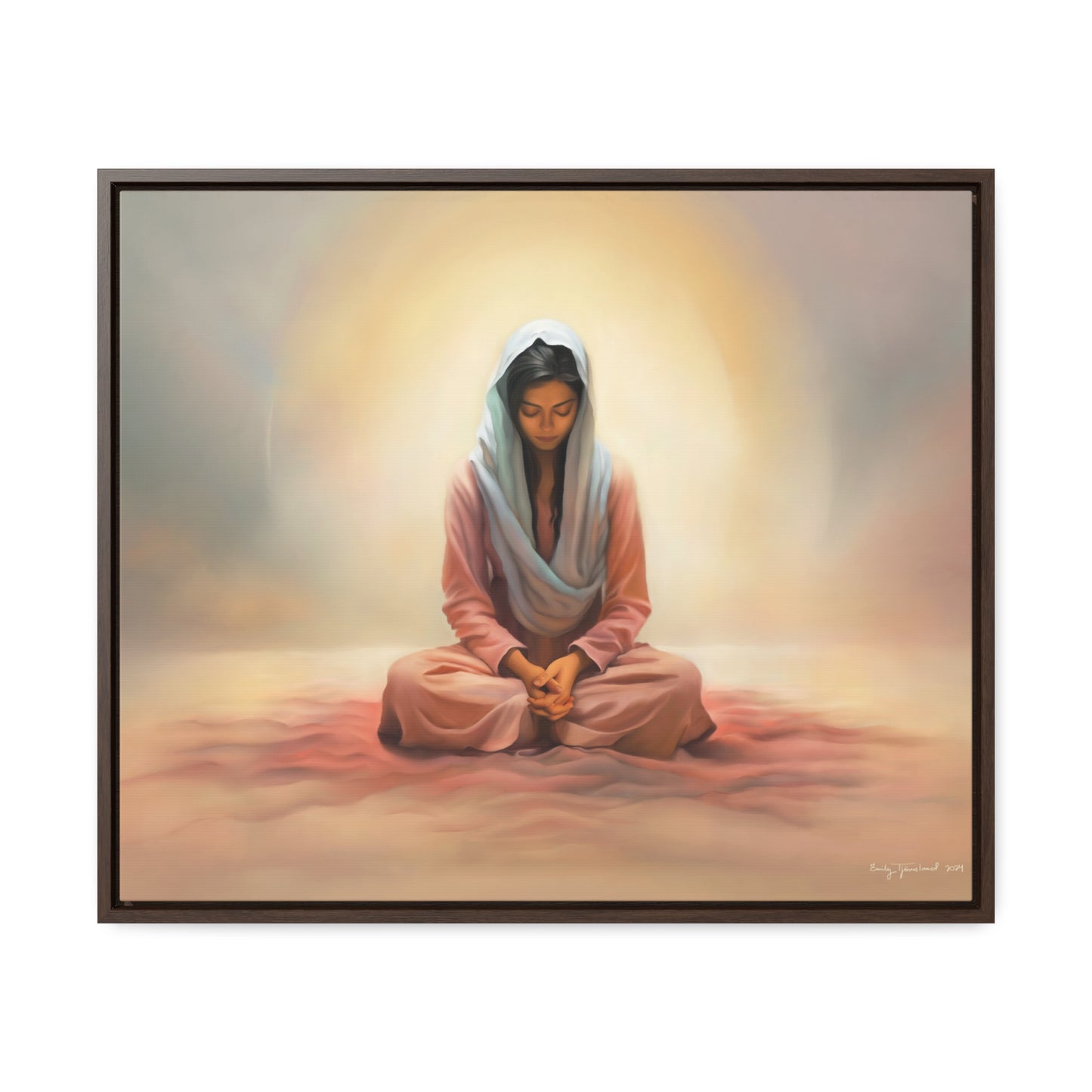 Stillness, Fine Art Canvas Print, Female Discipleship, Spiritual Art, Religious Artwork