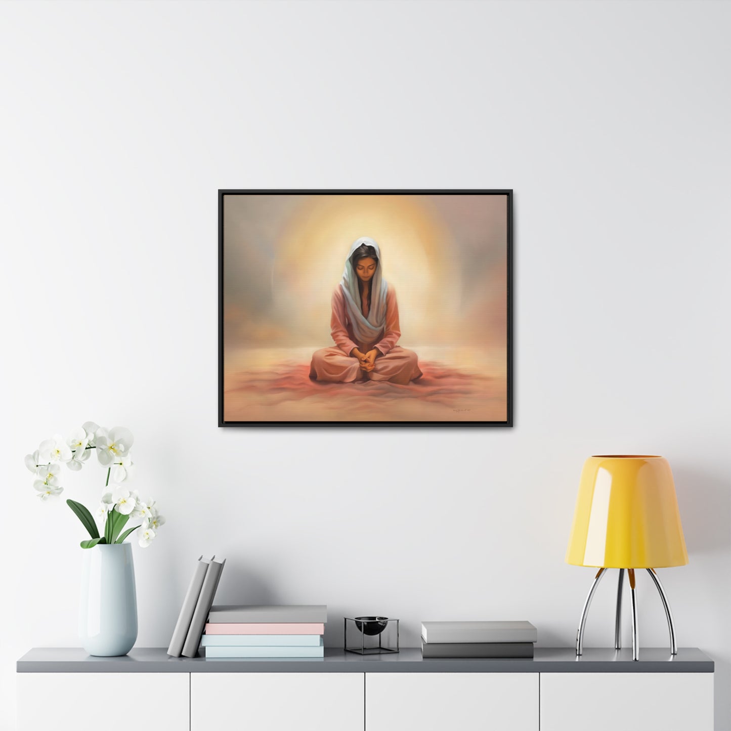 Stillness, Fine Art Canvas Print, Female Discipleship, Spiritual Art, Religious Artwork