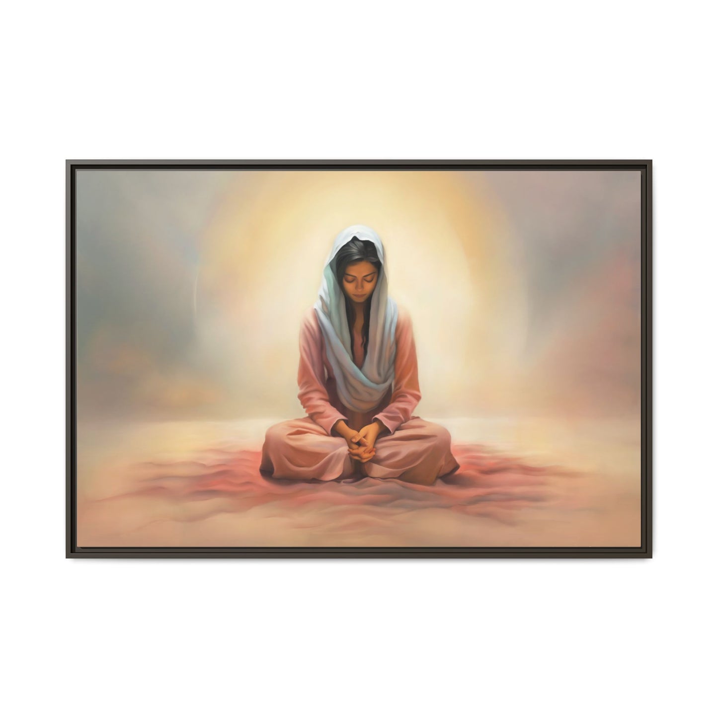 Stillness Canvas Print Artwork, Framed Wall Decor, Female Discipleship, Serene Stillness Painting, Multi-color Matte Picture