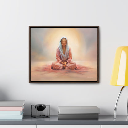 Stillness, Blonde, Fine Art Canvas Print, Beautiful Spiritual Artwork, Gift for Her, Female Discipleship