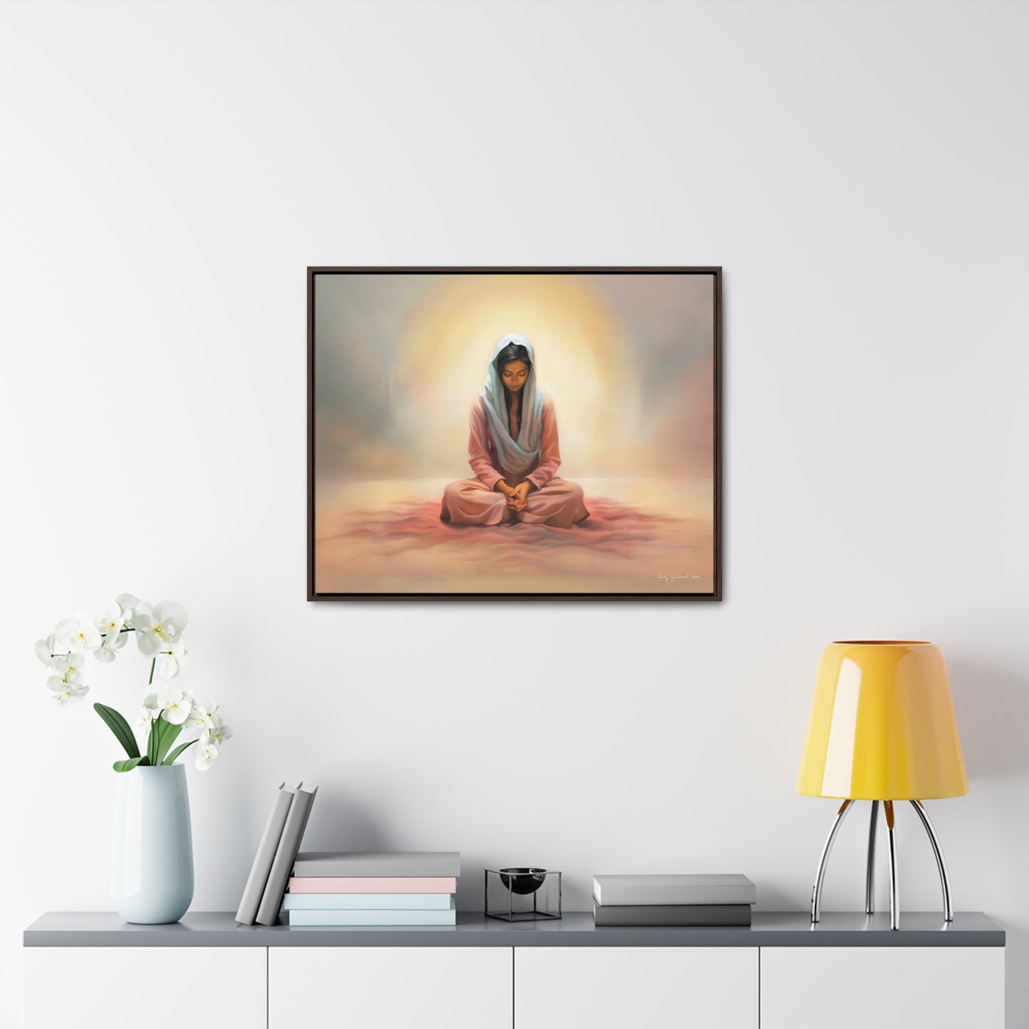 Stillness, Fine Art Canvas Print, Female Discipleship, Spiritual Art, Religious Artwork