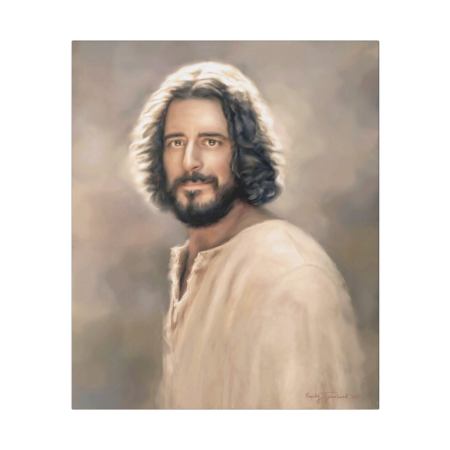 You Belong, Jesus Christ Portrait, Fine Art Canvas Print, The Chosen Artwork of Jesus Painting 12x16