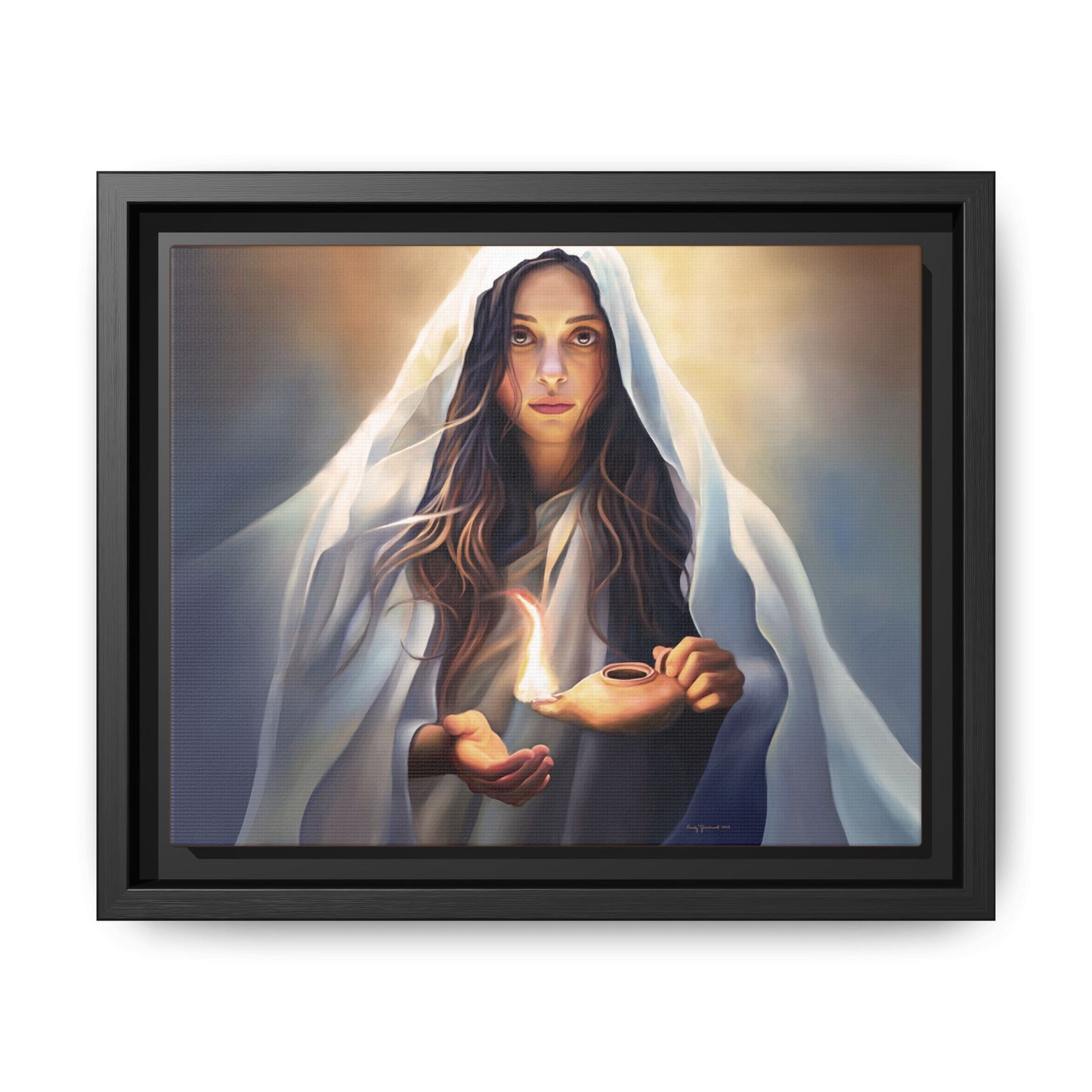 Mary Magdalene Woman Courage Framed Canvas Print of Painting, Female Discipleship, Beautiful Inspirational Art for Christians and Girls, 10 Virgins