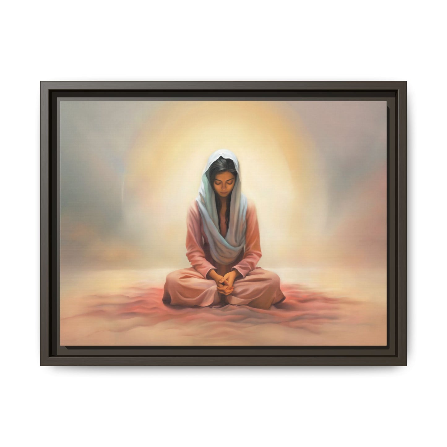 Stillness Canvas Print Artwork, Framed Wall Decor, Female Discipleship, Serene Stillness Painting, Multi-color Matte Picture