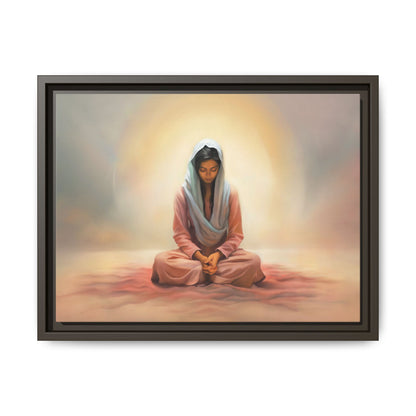Stillness Canvas Print Artwork, Framed Wall Decor, Female Discipleship, Serene Stillness Painting, Multi-color Matte Picture