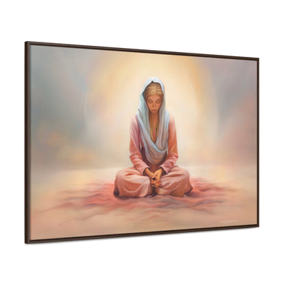 Stillness, Blonde, Fine Art Canvas Print, Beautiful Spiritual Artwork, Gift for Her, Female Discipleship