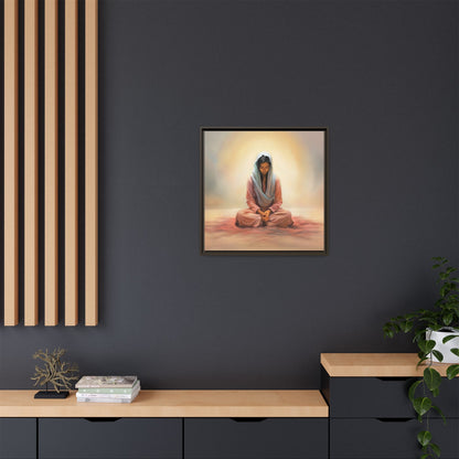 Stillness Canvas Print Artwork, Framed Wall Decor, Female Discipleship, Serene Stillness Painting, Multi-color Matte Picture