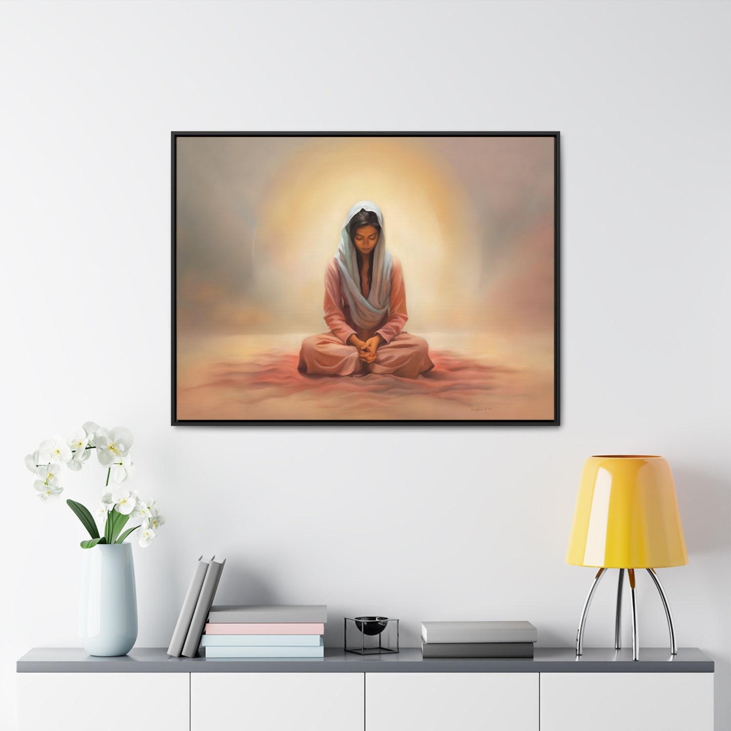 Stillness, Fine Art Canvas Print, Female Discipleship, Spiritual Art, Religious Artwork