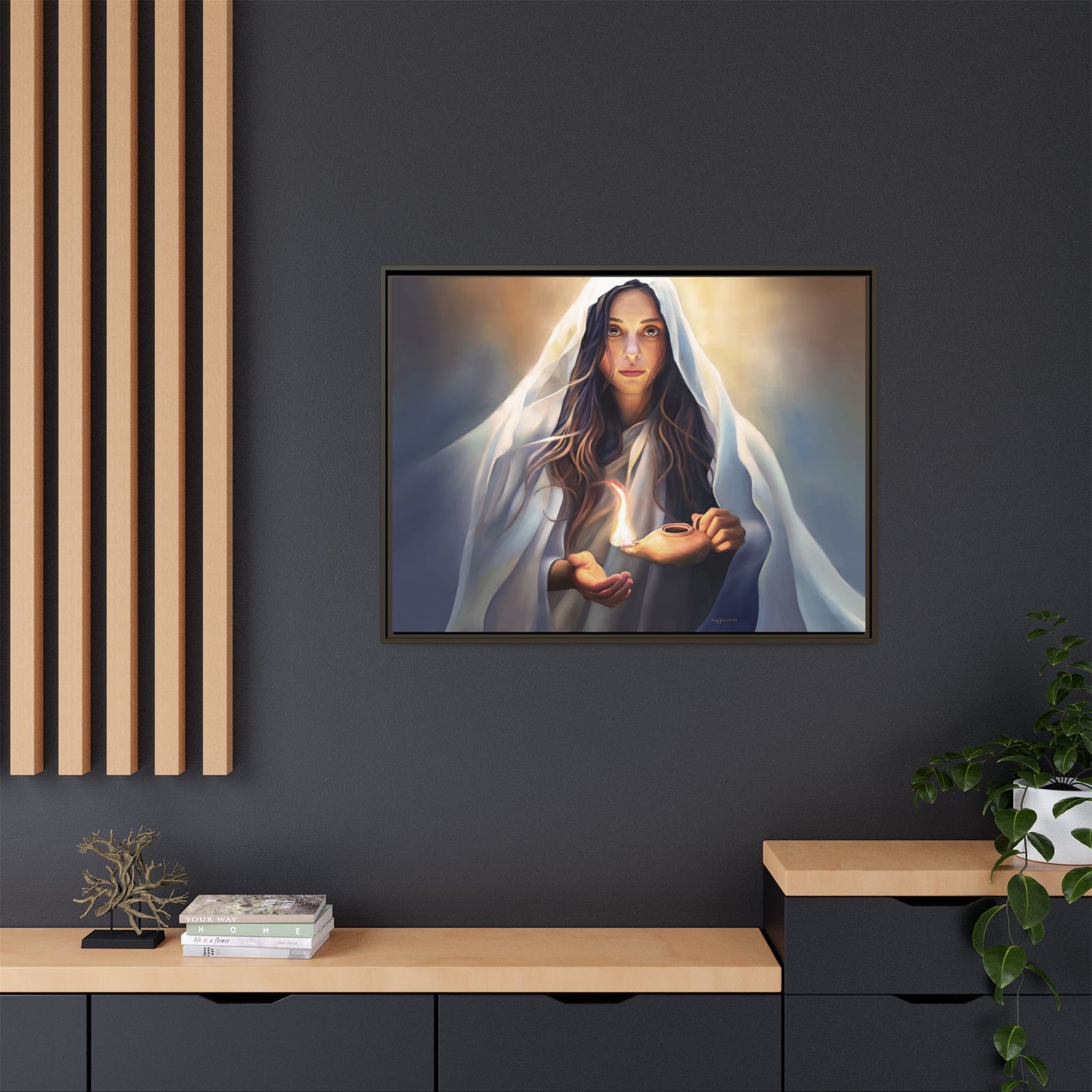 Mary Magdalene Woman Courage Framed Canvas Print of Painting, Female Discipleship, Beautiful Inspirational Art for Christians and Girls, 10 Virgins