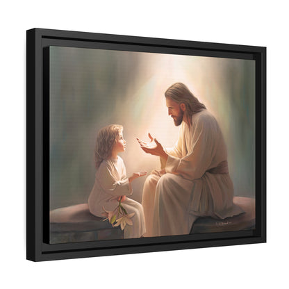 You Are The Light Fine Art Canvas Print, Picture of Jesus, Christian Gift, Christian Art, Jesus Christ Art with Child