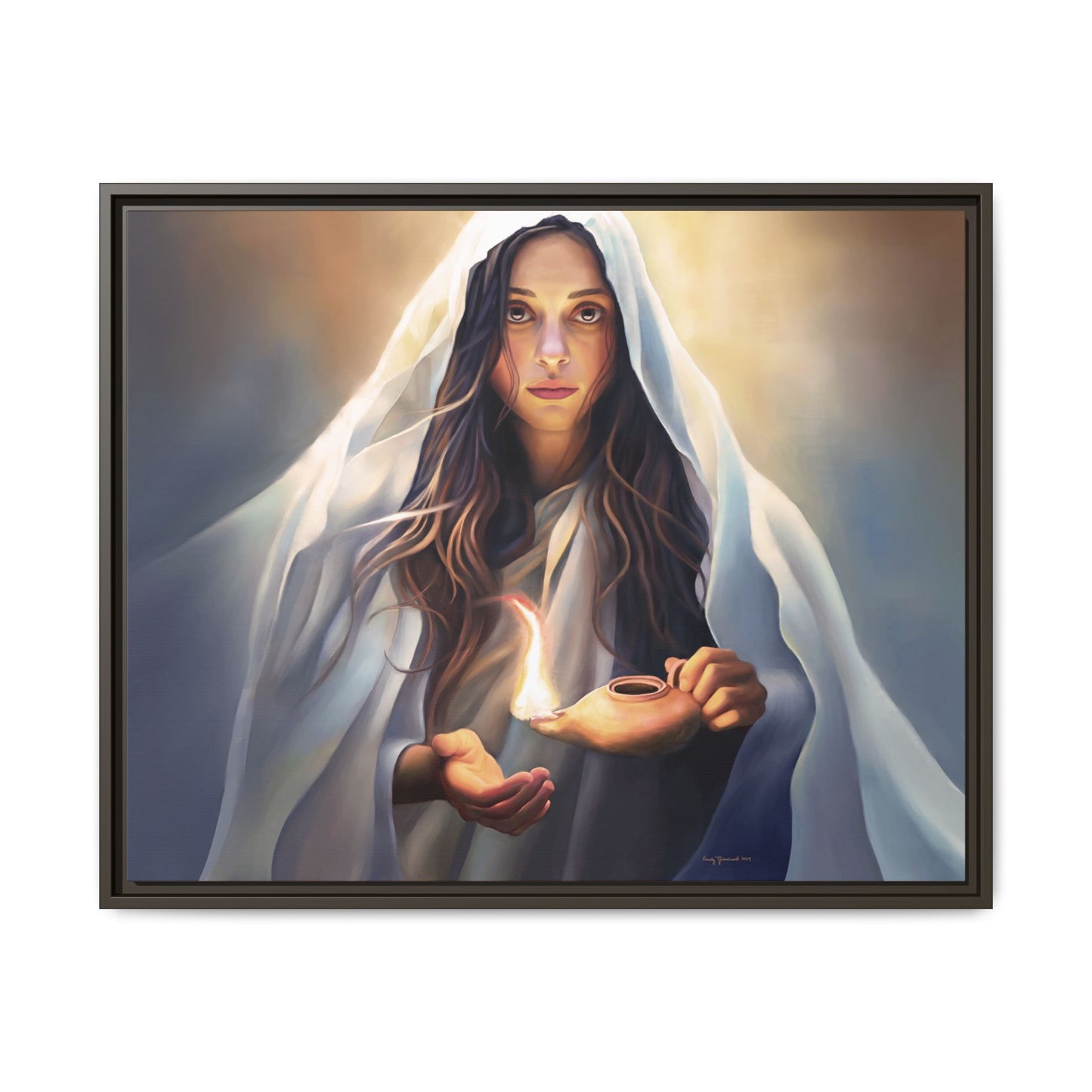 Mary Magdalene Woman Courage Framed Canvas Print of Painting, Female Discipleship, Beautiful Inspirational Art for Christians and Girls, 10 Virgins
