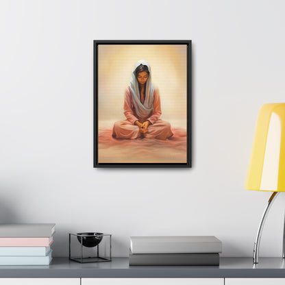 Stillness Speaks, Female Discipleship, Fine Art Canvas Print, Gift for Her, Spiritual Artwork, Stillness, Beauty for your wall