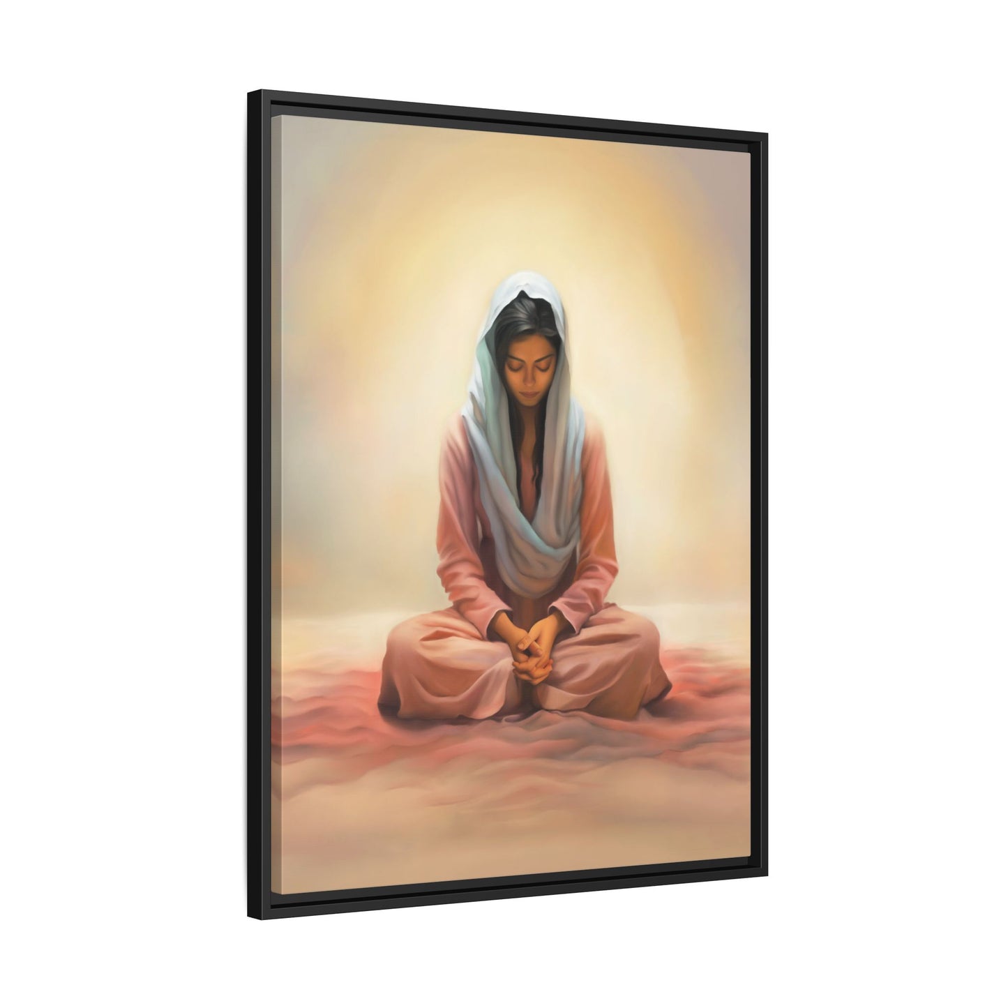 Stillness Canvas Print Artwork, Framed Wall Decor, Female Discipleship, Serene Stillness Painting, Multi-color Matte Picture