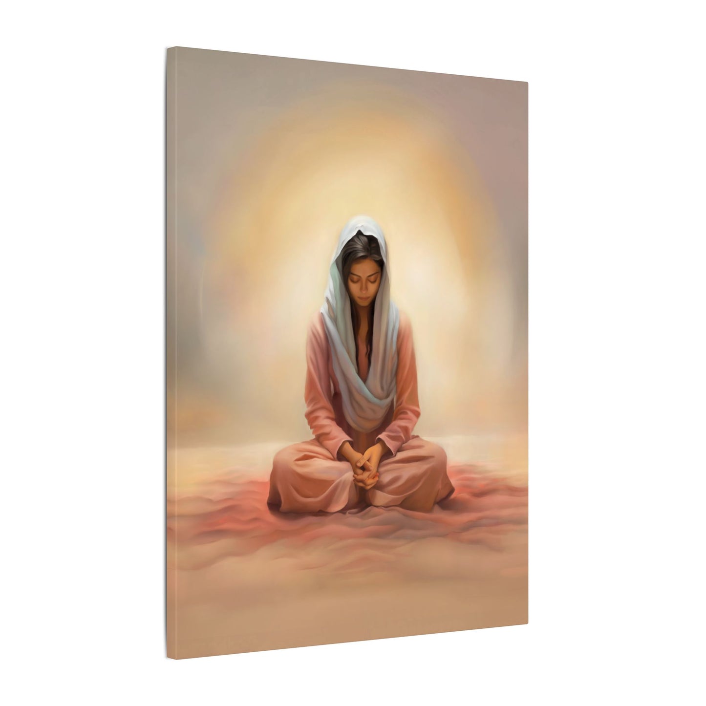 Stillness Canvas Print, Female Discipleship Collection, Stillness Fine Art Canvas Print, Gift for Her, Christian Artwork, Home Gift,