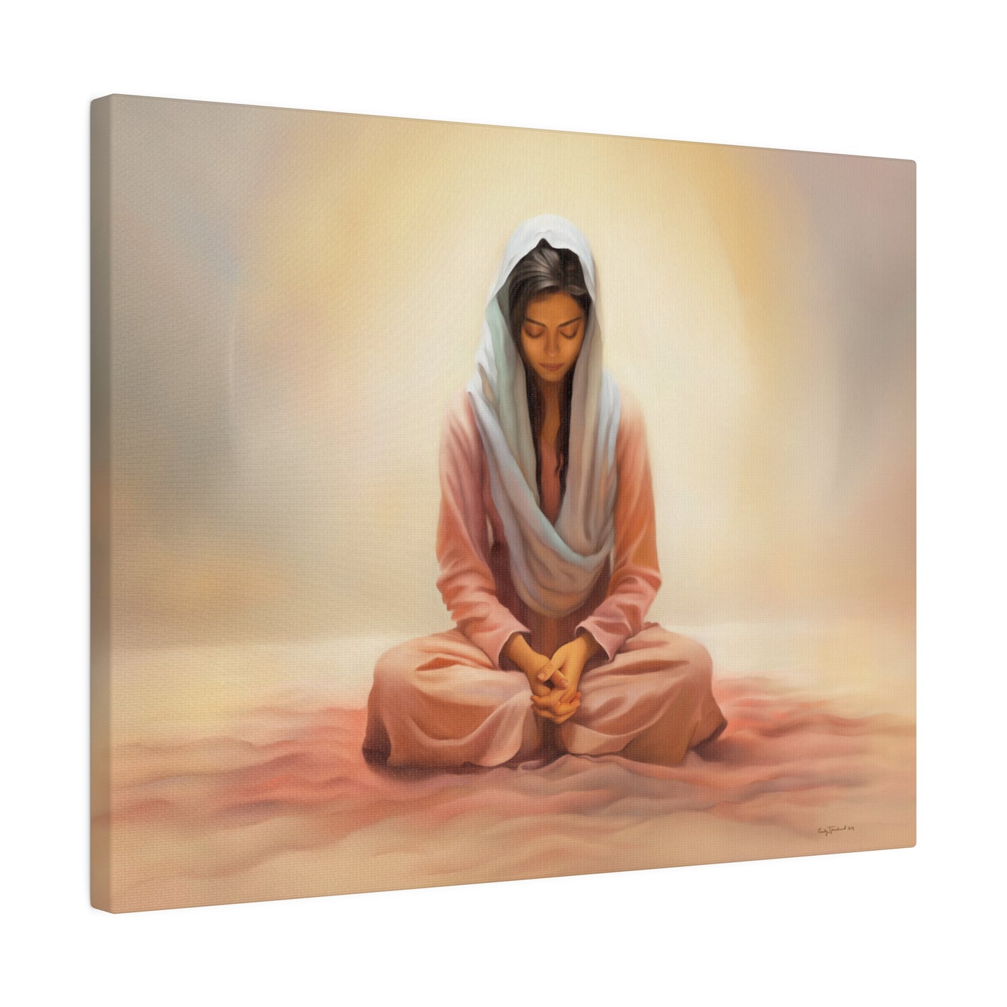 Stillness Fine Art Canvas Print, Spiritual Art, Gift for Her, Christian Artwork, Home Gift, Religious Artwork, Female Discipleship