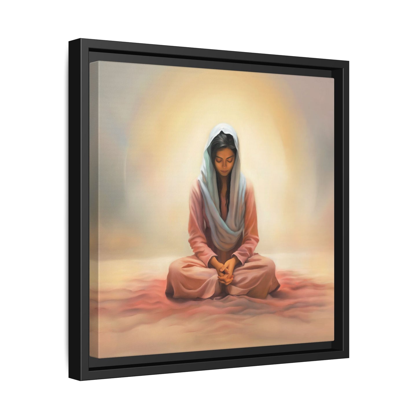 Stillness Canvas Print Artwork, Framed Wall Decor, Female Discipleship, Serene Stillness Painting, Multi-color Matte Picture