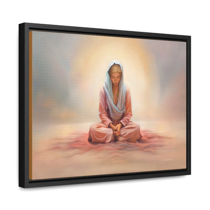 Stillness, Blonde, Fine Art Canvas Print, Beautiful Spiritual Artwork, Gift for Her, Female Discipleship