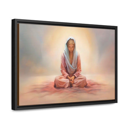 Stillness, Blonde, Fine Art Canvas Print, Beautiful Spiritual Artwork, Gift for Her, Female Discipleship