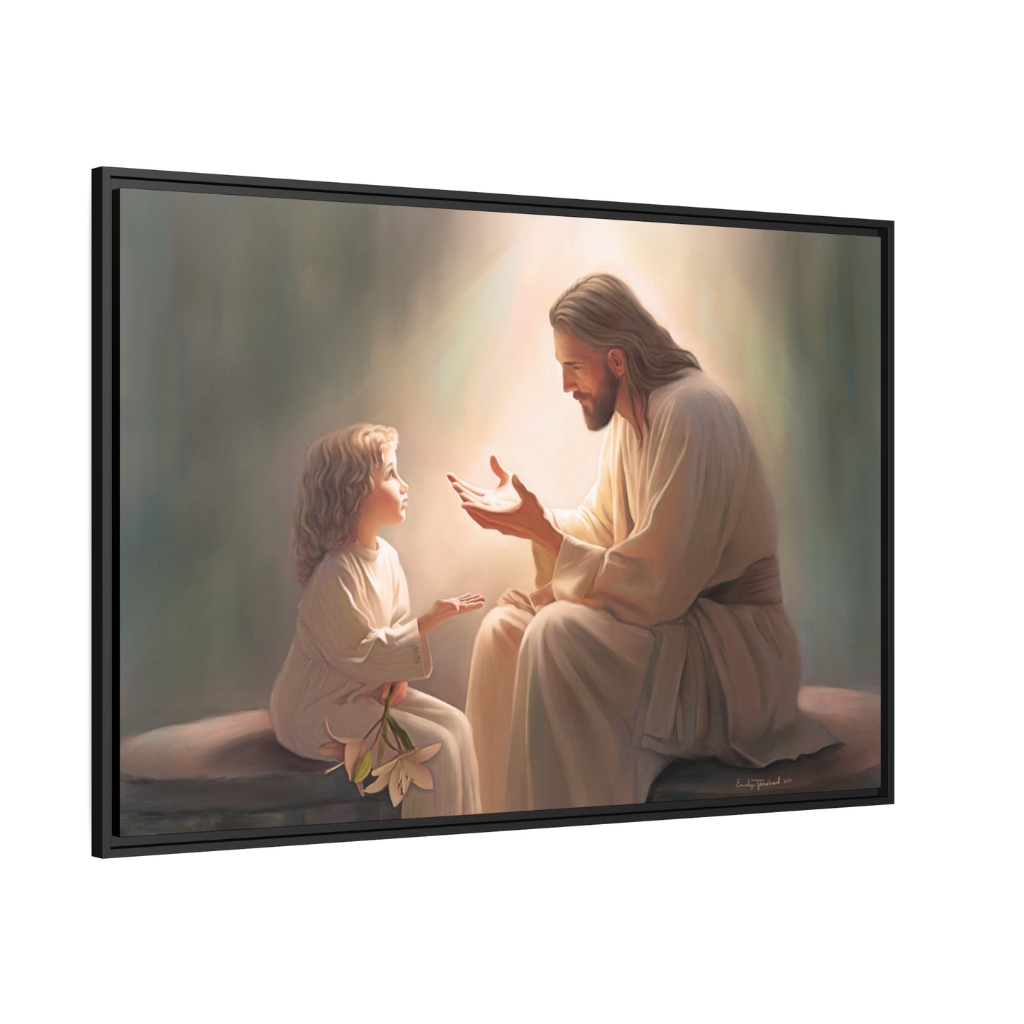 You Are The Light Fine Art Canvas Print, Picture of Jesus, Christian Gift, Christian Art, Jesus Christ Art with Child