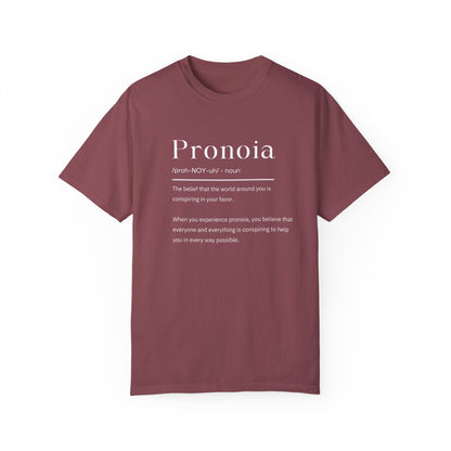 Pronoia Definition Shirt Fun Garment-Dyed T-shirt unisex