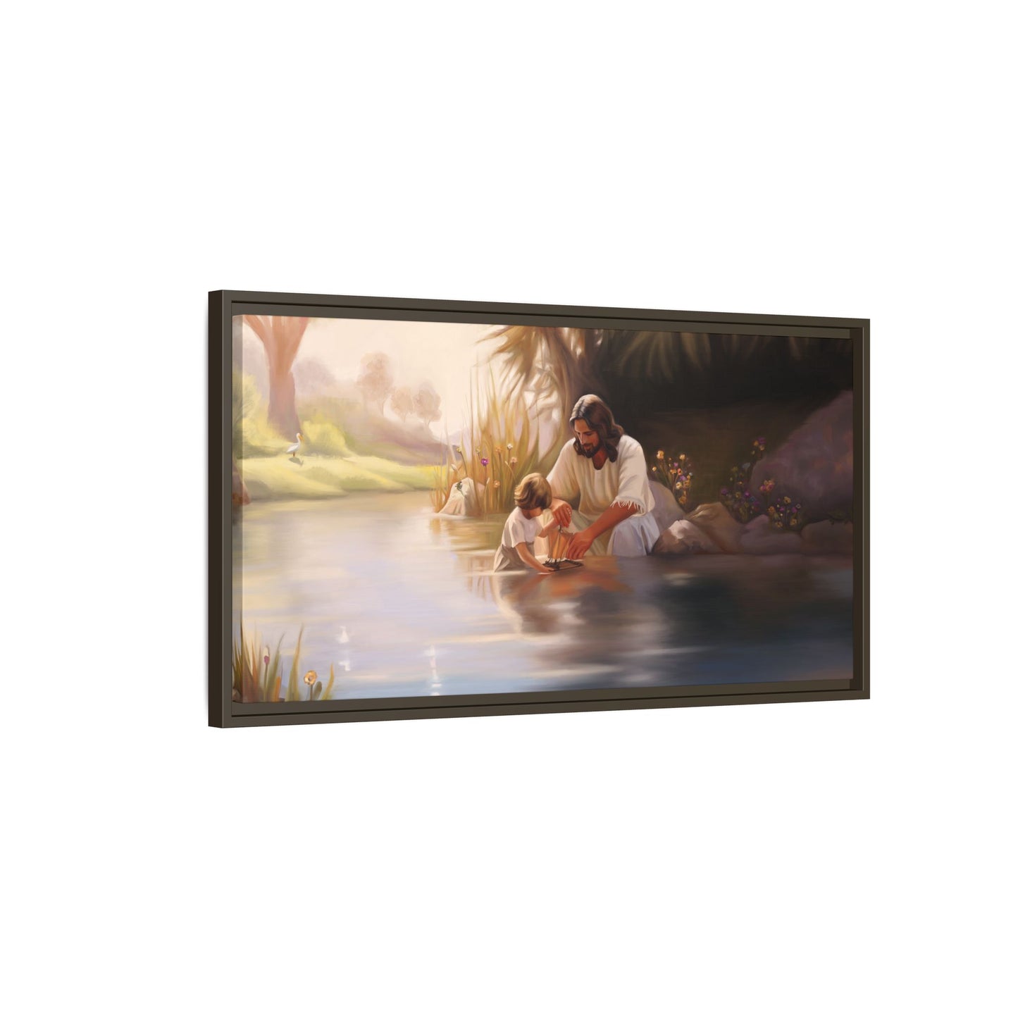 We Are His Children, Jesus Art Handmade art, Jesus Framed Artwork, Missionary Art, Canvas Print Wall Art Framed, Christian Art, Scenic and Landscape art