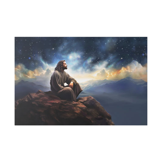 Jesus With The Stars, Fine Art Canvas Print, many sizes, Canvas, Christian Gift, Christian art