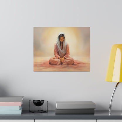 Stillness Fine Art Canvas Print, Spiritual Art, Gift for Her, Christian Artwork, Home Gift, Religious Artwork, Female Discipleship