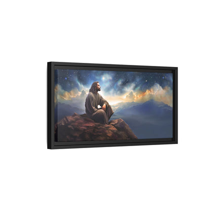 Jesus With The Stars, Framed Fine Art Canvas Print of Handmade Art, many sizes, Christian Art, Christian Gifts