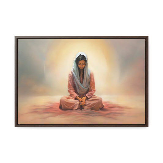 Stillness, Fine Art Canvas Print, Female Discipleship, Spiritual Art, Religious Artwork