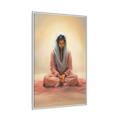Stillness Canvas Print Artwork, Framed Wall Decor, Female Discipleship, Serene Stillness Painting, Multi-color Matte Picture