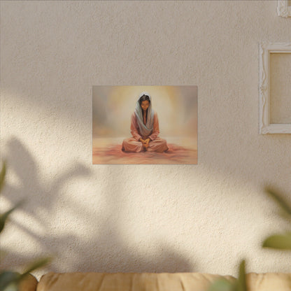 Stillness Fine Art Canvas Print, Spiritual Art, Gift for Her, Christian Artwork, Home Gift, Religious Artwork, Female Discipleship