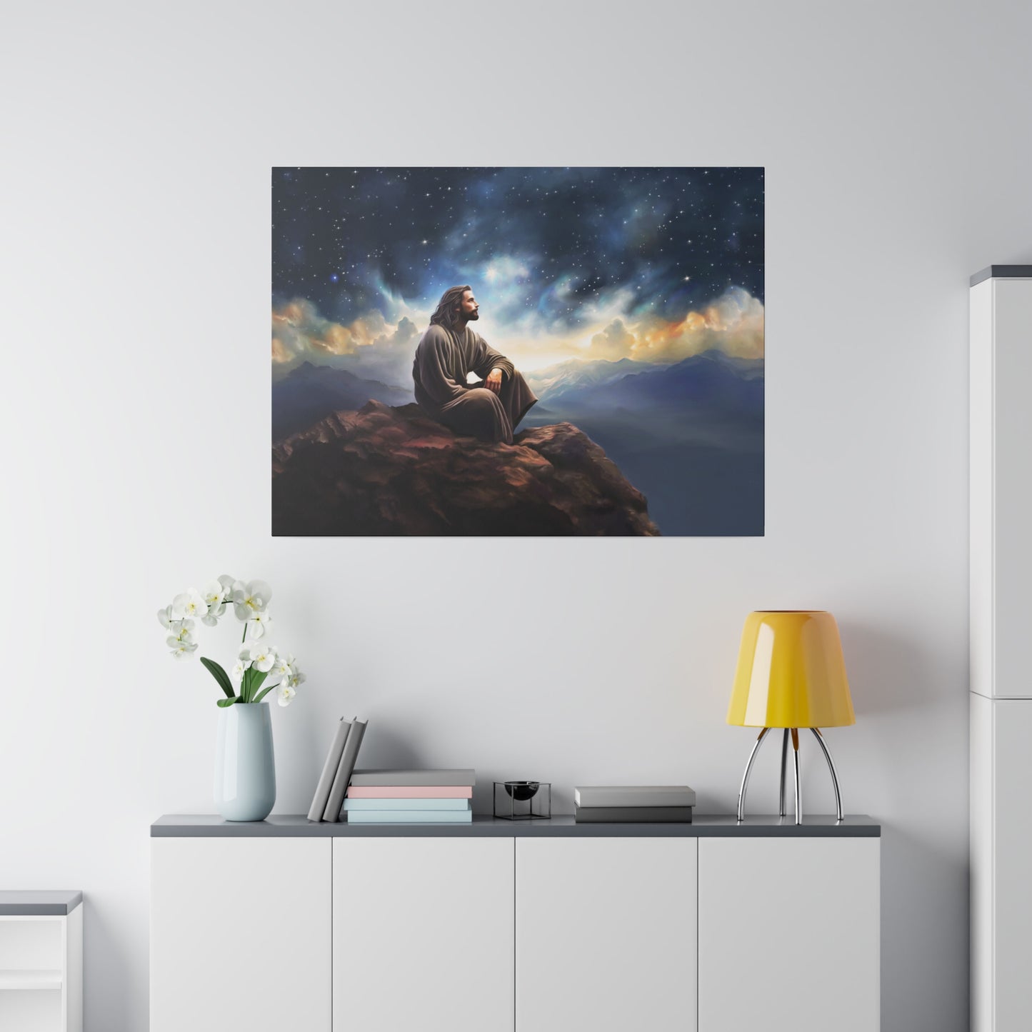 Jesus With The Stars, Fine Art Canvas Print, many sizes, Canvas, Christian Gift, Christian art