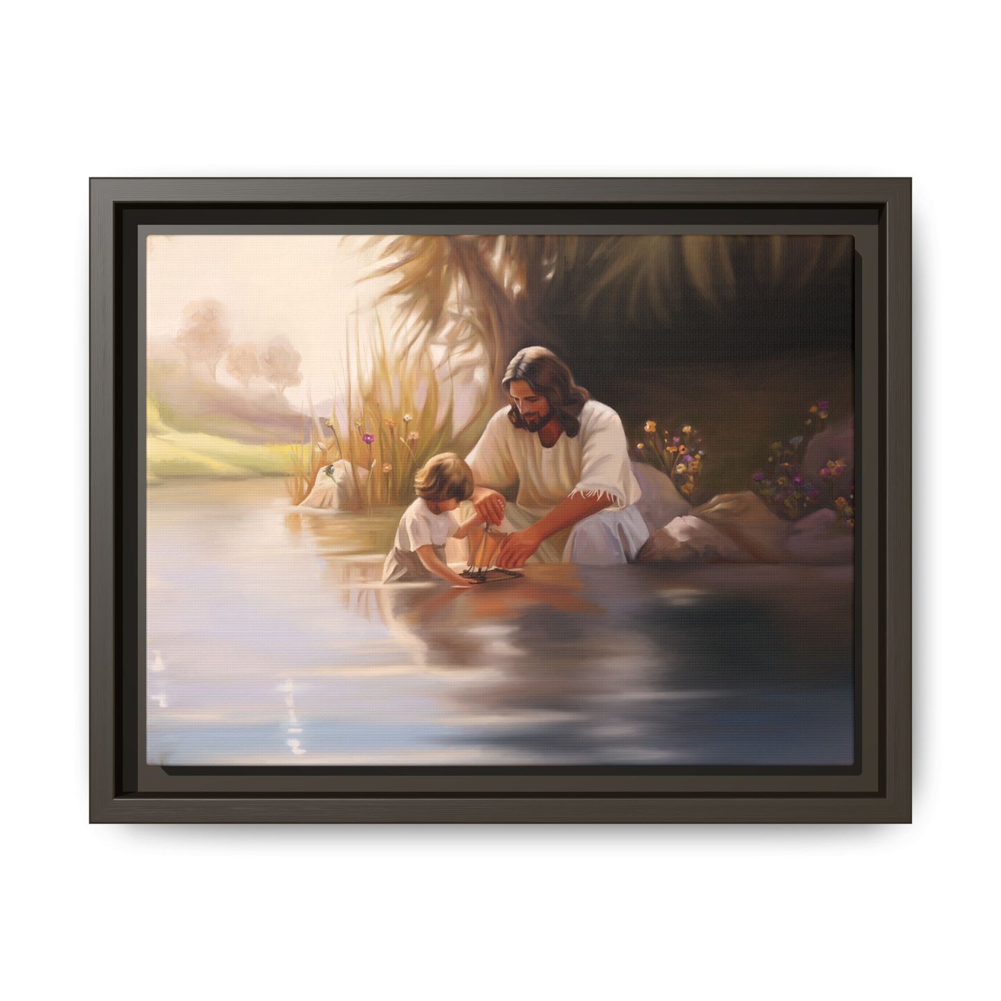 We Are His Children, Jesus Art Handmade art, Jesus Framed Artwork, Missionary Art, Canvas Print Wall Art Framed, Christian Art, Scenic and Landscape art