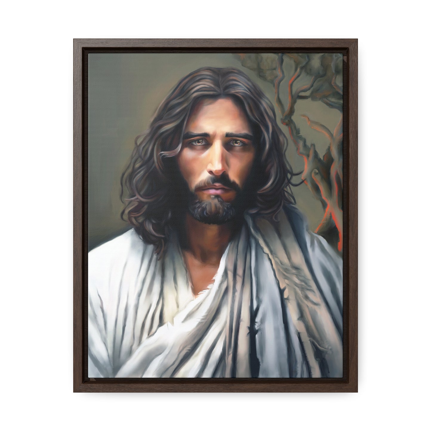 Jesus Christ Portrait, Fine Art Canvas Print, Framed, Jesus Christ Christian Art, Christian Art, Jesus Christ Decor