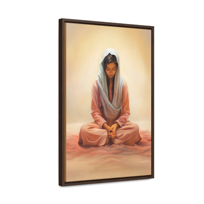 Stillness Speaks, Female Discipleship, Fine Art Canvas Print, Gift for Her, Spiritual Artwork, Stillness, Beauty for your wall