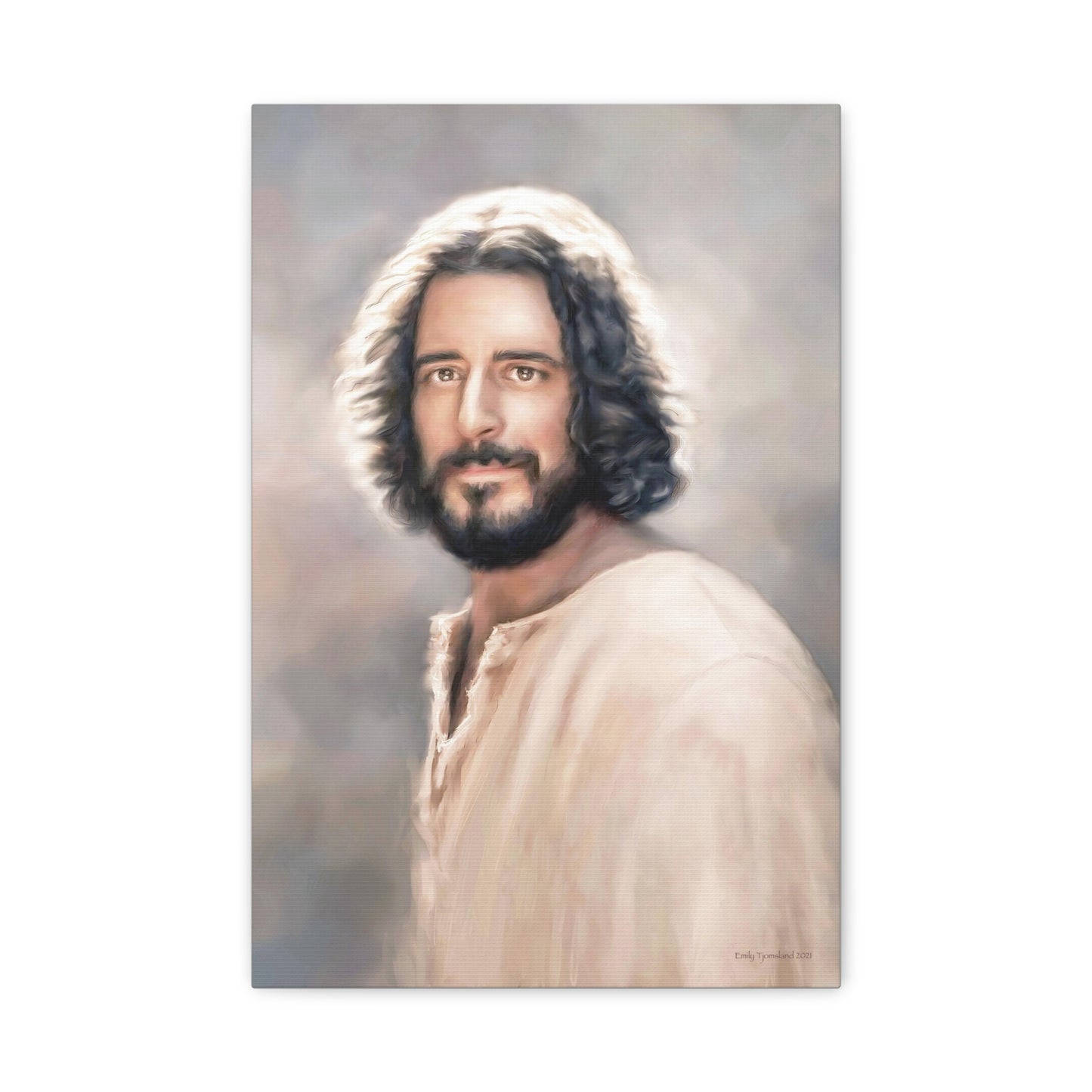 Jesus Christ Portrait, Fine Art Canvas Print, multiple sizes, The Chosen Artwork of Jesus Painting, Gift for Christian Homes