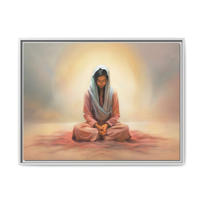 Stillness Canvas Print Artwork, Framed Wall Decor, Female Discipleship, Serene Stillness Painting, Multi-color Matte Picture