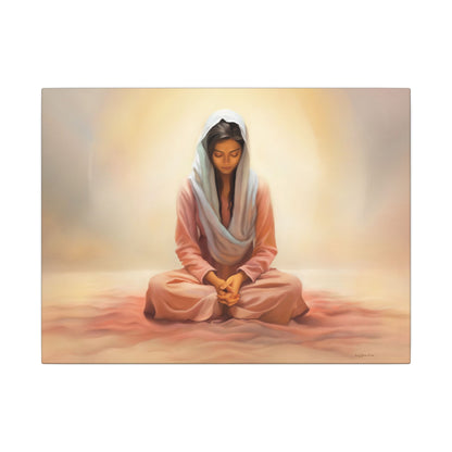 Stillness Fine Art Canvas Print, Spiritual Art, Gift for Her, Christian Artwork, Home Gift, Religious Artwork, Female Discipleship