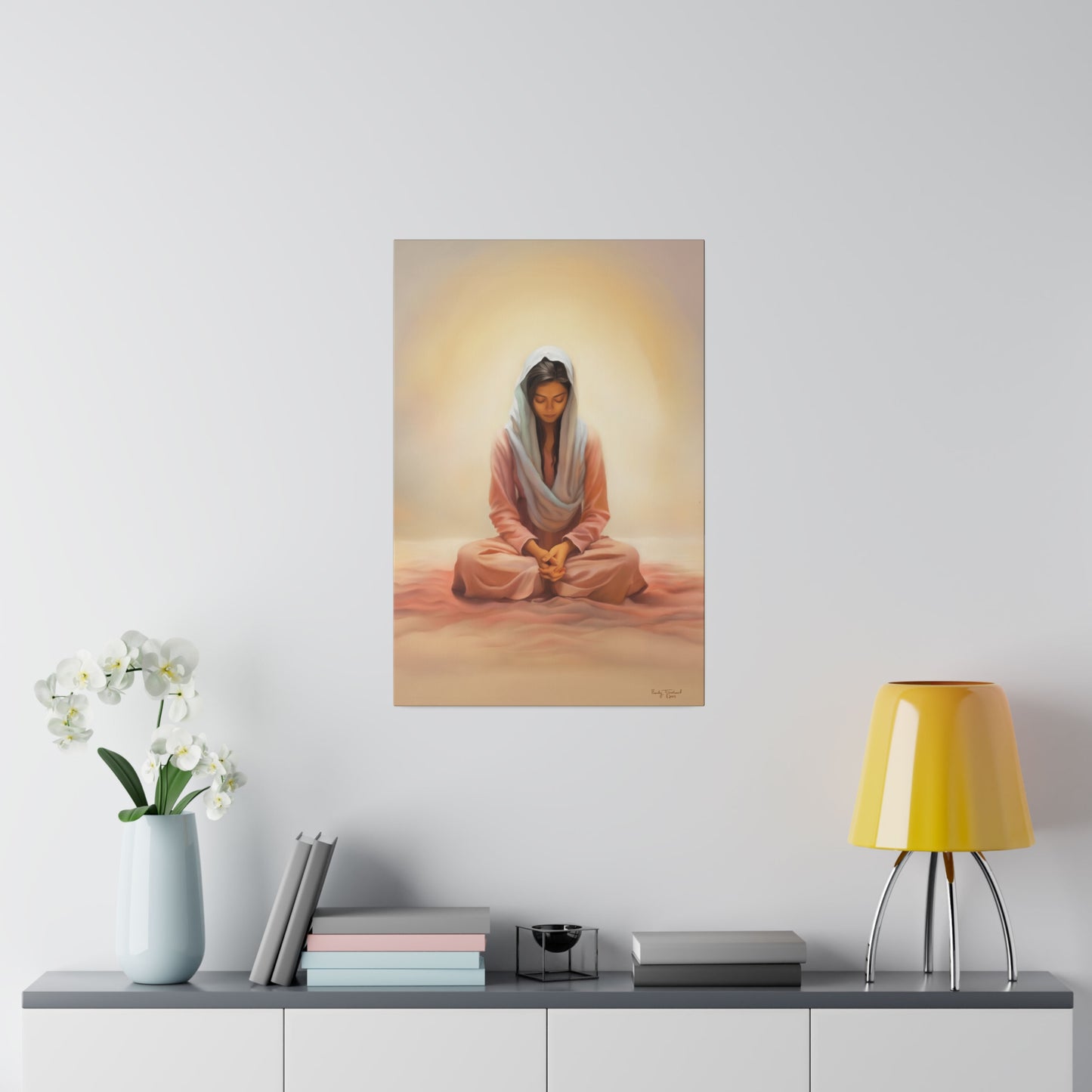 Stillness Fine Art Canvas Print, Spiritual Art, Gift for Her, Christian Artwork, Home Gift, Religious Artwork, Female Discipleship