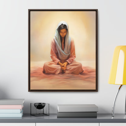 Stillness Speaks, Female Discipleship, Fine Art Canvas Print, Gift for Her, Spiritual Artwork, Stillness, Beauty for your wall