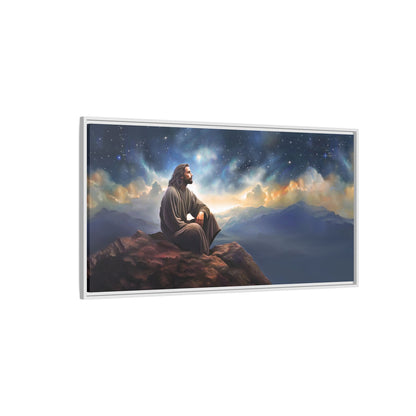 Jesus With The Stars, Framed Fine Art Canvas Print of Handmade Art, many sizes, Christian Art, Christian Gifts