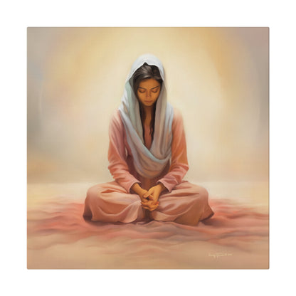 Stillness Fine Art Canvas Print, Spiritual Art, Gift for Her, Christian Artwork, Home Gift, Religious Artwork, Female Discipleship