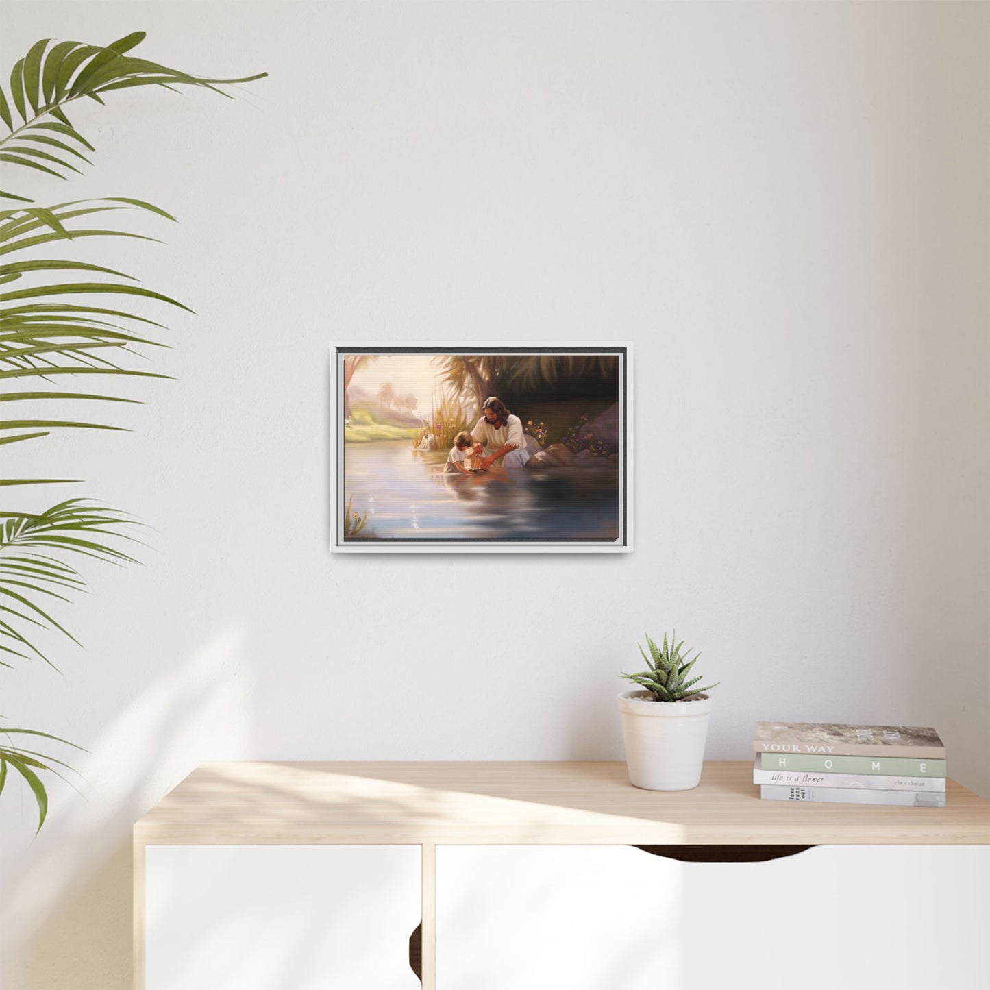 We Are His Children, Jesus Art Handmade art, Jesus Framed Artwork, Missionary Art, Canvas Print Wall Art Framed, Christian Art, Scenic and Landscape art